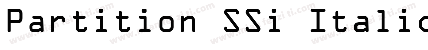 Partition SSi Italic字体转换